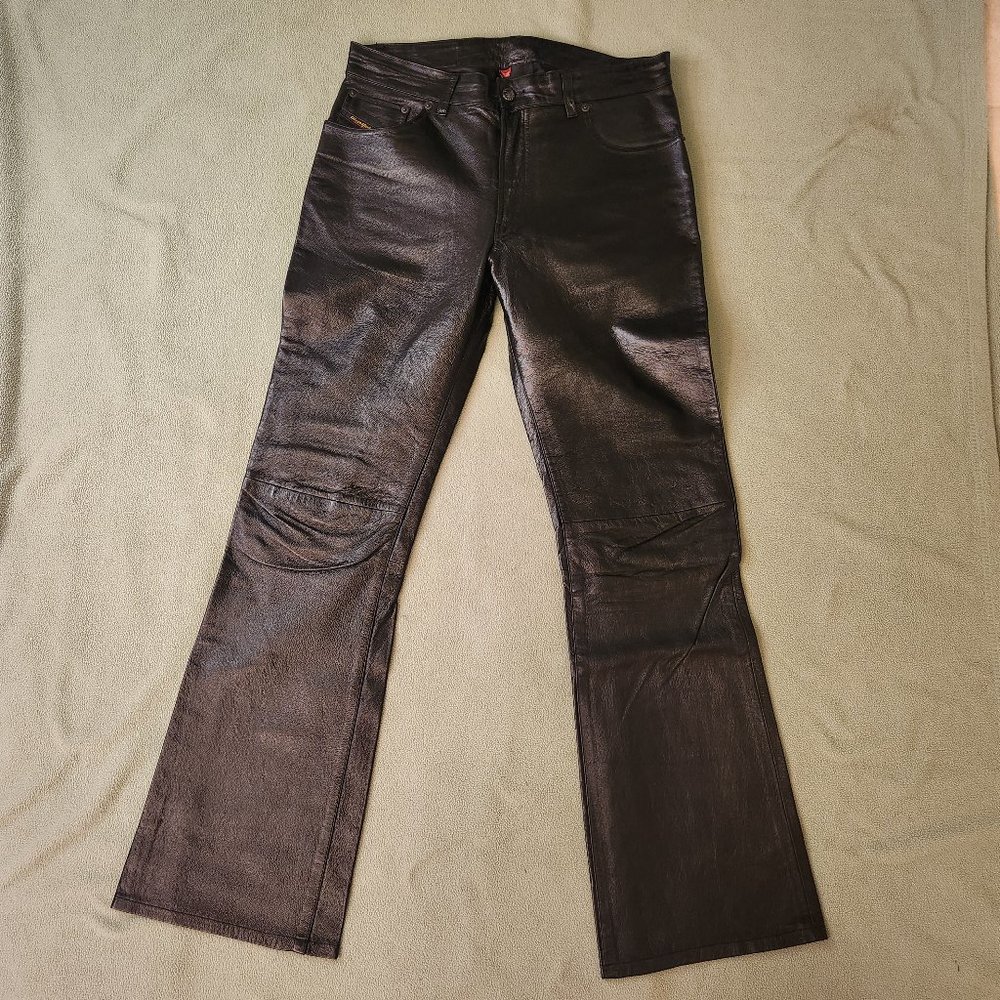 Diesel Flared Leather Pants